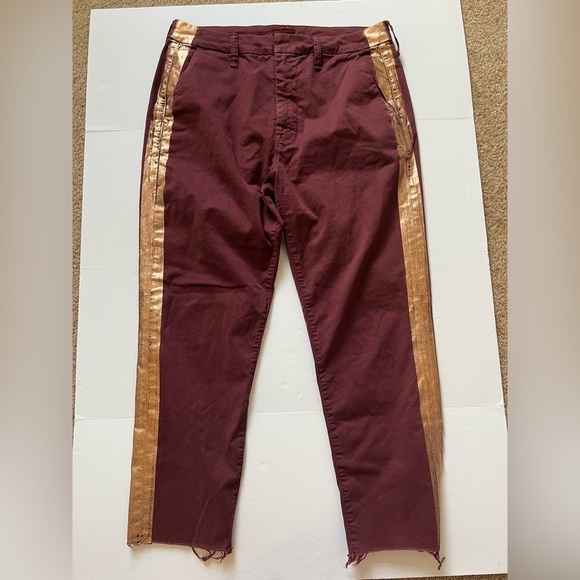 Mother The Shaker Prep Fray Killing Time Size 29 Metallic Stripes - Picture 3 of 15